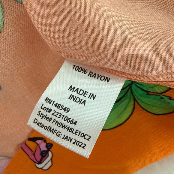 Vacay Sport  Orange Shirt with Pink Flamingos - Picture 3 of 3